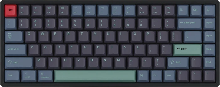 Keychron Q1/Q2/K2 OEM Dye-Sub Keycap-Set Hacker, Kunststoff (PBT), Hacker, grün/blau, 97 Tasten (83+14), ANSI-US