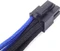 SilverStone PP07-IDE6BA, 6-Pin PCIe Verlängerung 250mm, sleeved blau/schwarz Vorschaubild