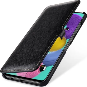 Stilgut Book Type Leather Case Clip für Samsung Galaxy A51 schwarz