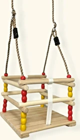 LoggyLand Holzgitterschaukel Baby Kleinkind