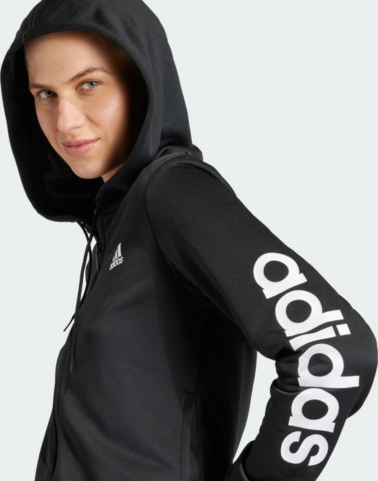 adidas Linear Trainingsanzug schwarz/weiß (Damen)