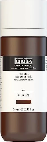 Liquitex Professional Soft Body Acrylic burnt umber, 946ml