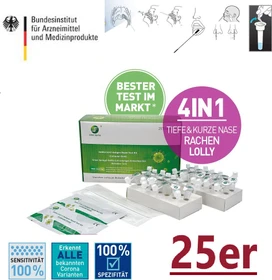 Shenzhen Lvshiyuan Green Spring SARS-CoV-2 4in1 Antigen Schnelltest, 25 Stück