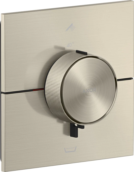 Hansgrohe Axor ShowerSelect ID eckig Thermostat für 2 Verbraucher mit integrierter EN1717 Sicherungskombi brushed nickel