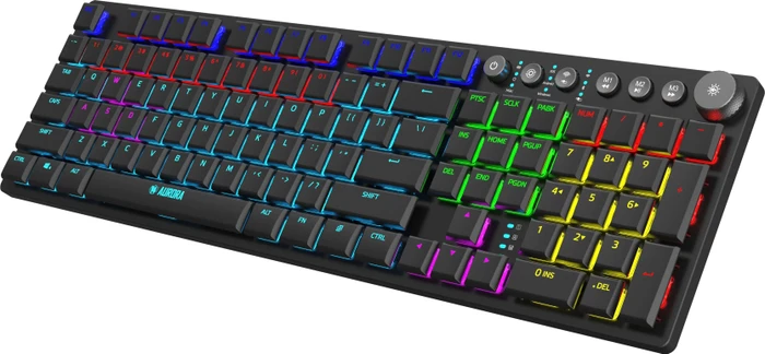 iBox Aurora K-6 Gaming, LEDs RGB, KRGD Low Profile RED, USB/Bluetooth, US