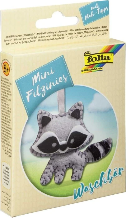 Folia Mini Filzinies Filznähset Waschbär