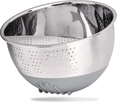 Reishunger Reis Waschschüssel Edelstahl 22cm grau