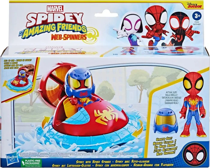 Hasbro Marvel Spidey and His Amazing Friends - Web-Spinners Spidey mit Luftkissen-Gleiter
