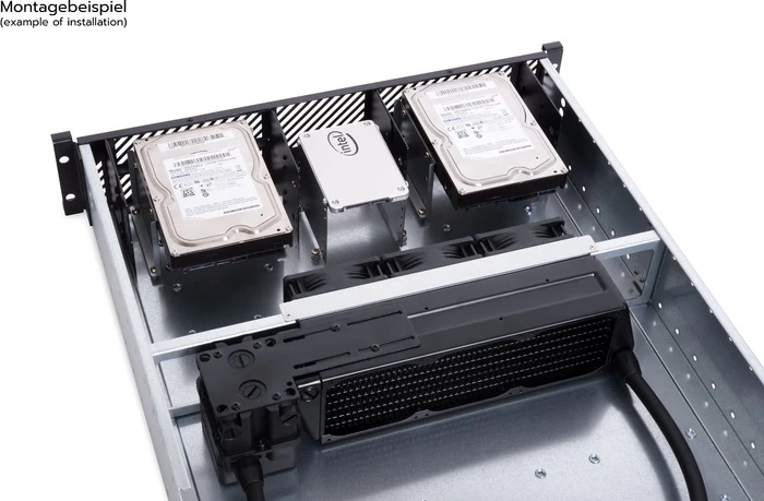 Alphacool ES 2U, grau/schwarz, 2HE, ATX