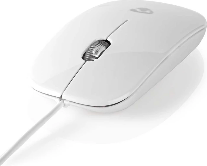 Nedis Wired Optical Mouse, weiß, USB