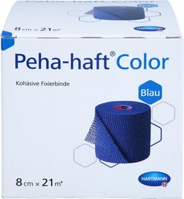 Hartmann Peha-haft Color Fixierbinde latexfrei blau,  8cm x 20m,     1 Stück