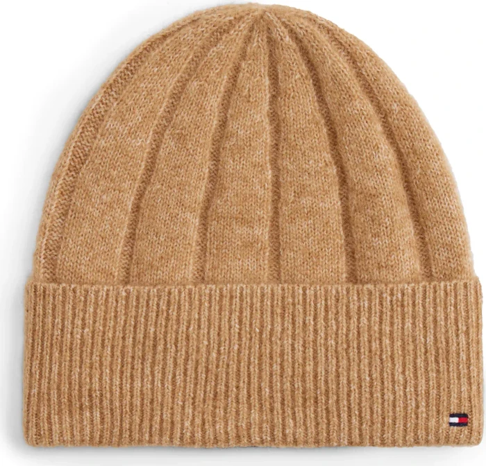 Tommy Hilfiger Flag mit flauschiger Wolle Beanie safari canvas