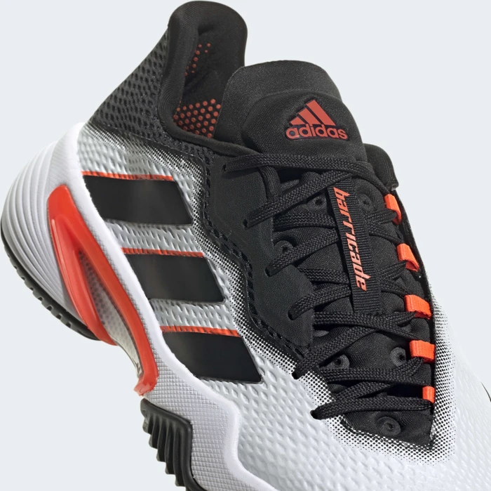adidas Barricade cloud white/core black/solar red (Herren)