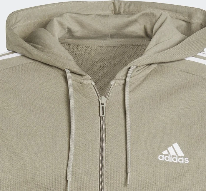 adidas Essentials French Terry 3-Streifen Weste silver pebble/white (Herren)