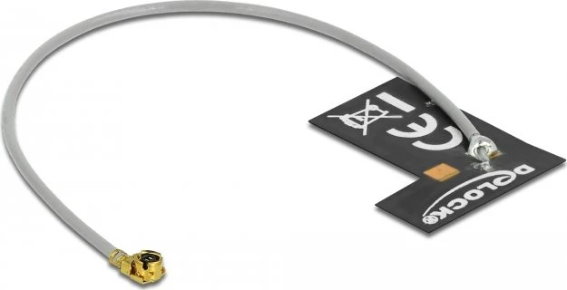 DeLOCK WLAN 802.11 b/g/n, Klebemontage Antenne, 2.4GHz, 2dBi, MHF, omnidirektional