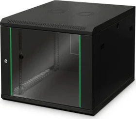 Digitus Professional Dynamic Basic Serie Wandschrank 9HE, Sicherheitsglastür, IP2X, schwarz, 600mm tief