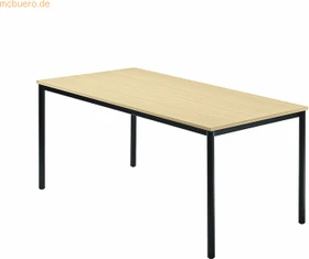 Hammerbacher Meeting D-Serie DR16/3/D Konferenztisch 160x80cm Ahorn/schwarz