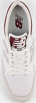 New Balance 480 white/classic crimson (Herren)