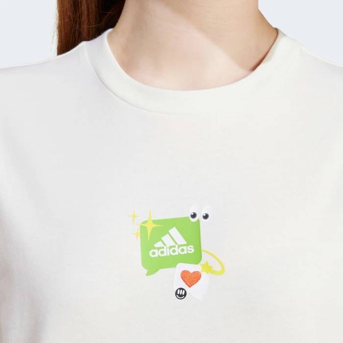 adidas Remoji Graphic T-Shirt kurzarm off white (Damen)