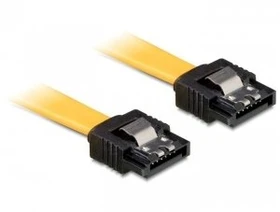 DeLOCK SATA 6Gb/s Kabel gelb 0.1m, gerade/gerade (82797)