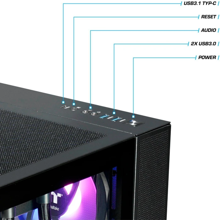 Thermaltake FTW Elite, Black, Ryzen 7 9800X3D, 32GB RAM, 2TB SSD, GeForce RTX 5080