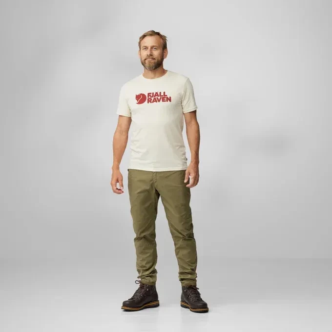 Fjällräven Logo Funktionsshirt kurzarm chalk white (Herren)