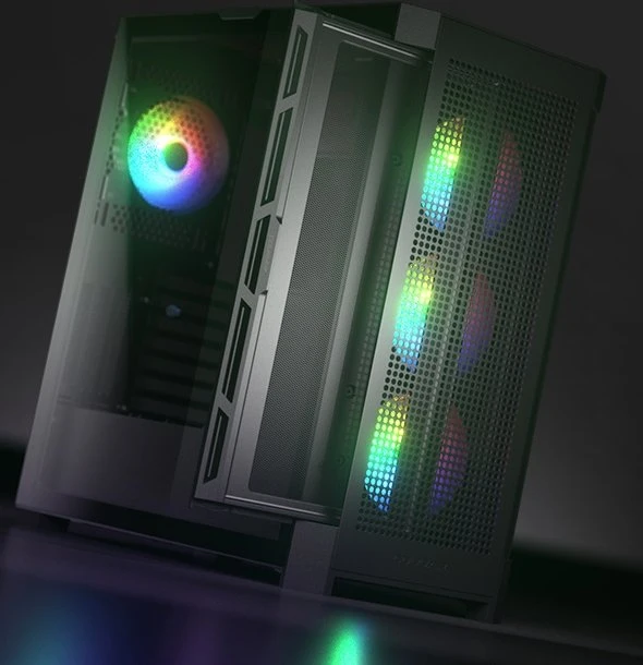 Cougar Airface Pro RGB, schwarz, Glasfenster
