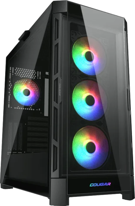 Cougar Duoface Pro RGB, schwarz, Glasfenster