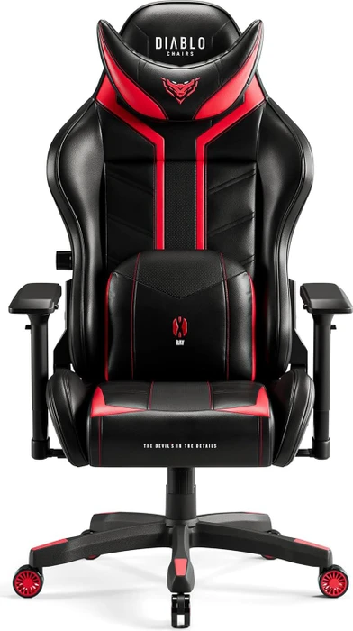 Diablo Chairs X-Ray 2.0 King Gamingstuhl, schwarz/rot