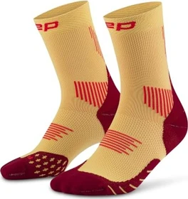 CEP Core Run Mid Laufsocken marigold/burgundy