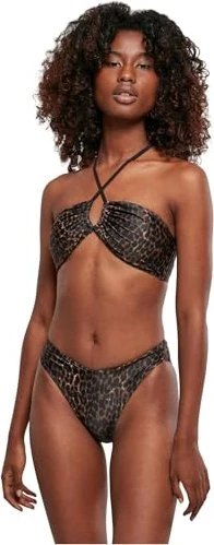 Urban Classics AOP Hot V Bikini-Set brown/leo (Damen)