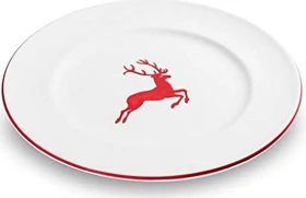 Gmundner Keramik Rubinroter Hirsch Speiseteller Gourmet 27cm