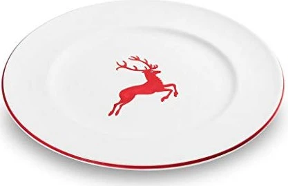 Gmundner Keramik Rubinroter Hirsch Speiseteller Gourmet 27cm