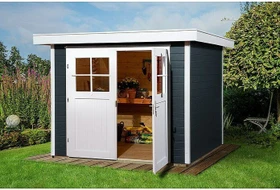 Weka 227 235x239cm Gerätehaus anthrazit