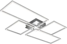 Briloner Frame LED Deckenleuchte 51W 110cm alu/chrom