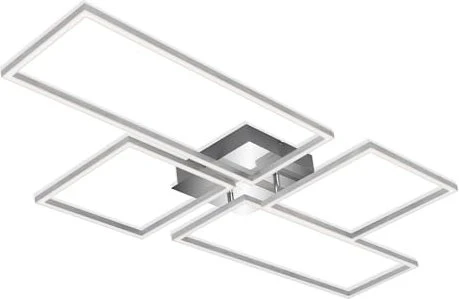 Briloner Frame LED Deckenleuchte 51W 110cm alu/chrom