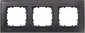 Siemens DELTA miro Glas Rahmen 3-Fach, schwarz