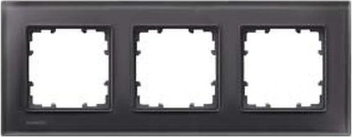 Siemens DELTA miro Glas Rahmen 3-Fach, schwarz