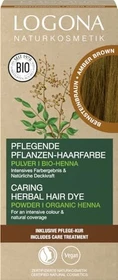 Logona Pflanzenhaarfarbe-Pulver bernsteinbraun, 100g