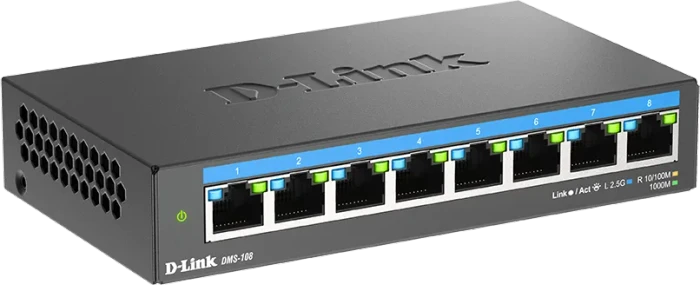 D-Link DMS-100 Desktop 2.5G Switch, 8x RJ-45