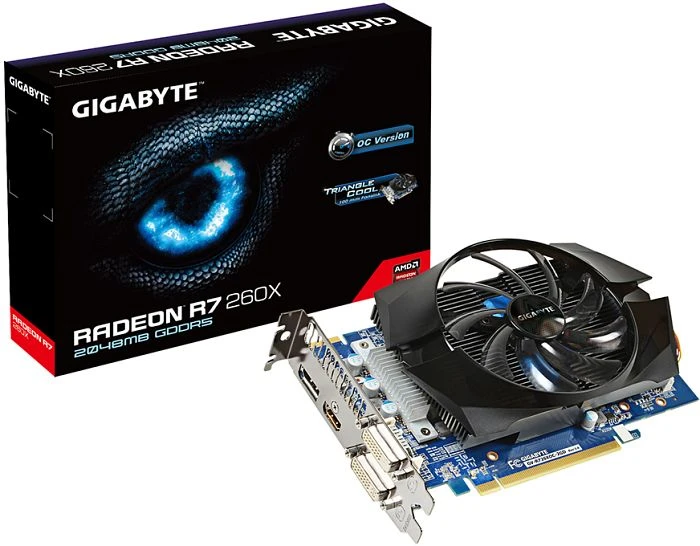 GIGABYTE Radeon R7 260X OC, 2GB GDDR5, 2x DVI, HDMI, DP