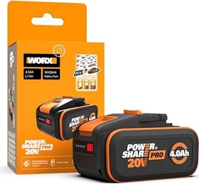 Worx 20V PowerShare Pro Werkzeug-Akku 20V, 4.0Ah, Li-Ionen [4.0Ah] [80Wh]