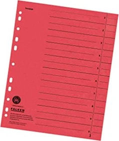 Falken Trennblatt Karton A4, rot, 100er-Pack