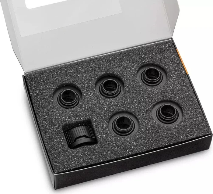 EK Water Blocks Quantum Line EK-Quantum Torque HDC 16 Fitting G1/4" auf 16mm, schwarz, 6er-Pack