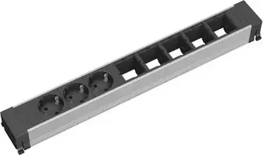 Bachmann Conference/Top Frame, 3-fach, 3x Schuko, 5x Custom, Steckdoseneinheit