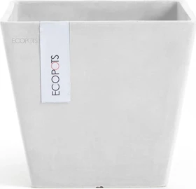 Ecopots Kunststoff-Topf Rotterdam 20x20cm white grey