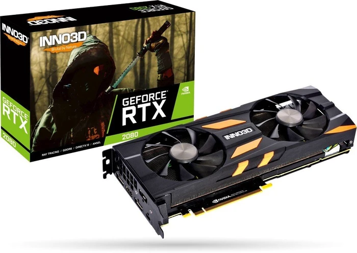 INNO3D GeForce RTX 2080 X2 OC, 8GB GDDR6, HDMI, USB-C, 3x DP