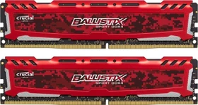 Crucial Ballistix Sport LT rot UDIMM 32GB Kit, DDR4-2666, CL16-18-18, 2RX8