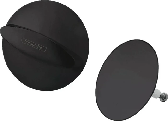 Hansgrohe Flexaplus Abdeckung für Ab- & Überlaufgarnituren, Kunststoff schwarz matt