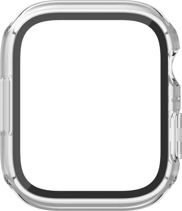 Belkin ScreenForce antimikrobieller TemperedCurve 2-in-1-Displayschutz mit Schutzrand für Apple Watch (44mm/45mm) transparent